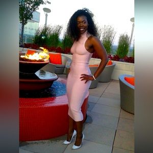 Blush Pink House of CB Bodycon Dress